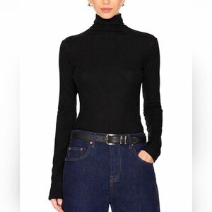 NWOT GAP Size S Black Turtleneck Thermal Long Sleeve Top